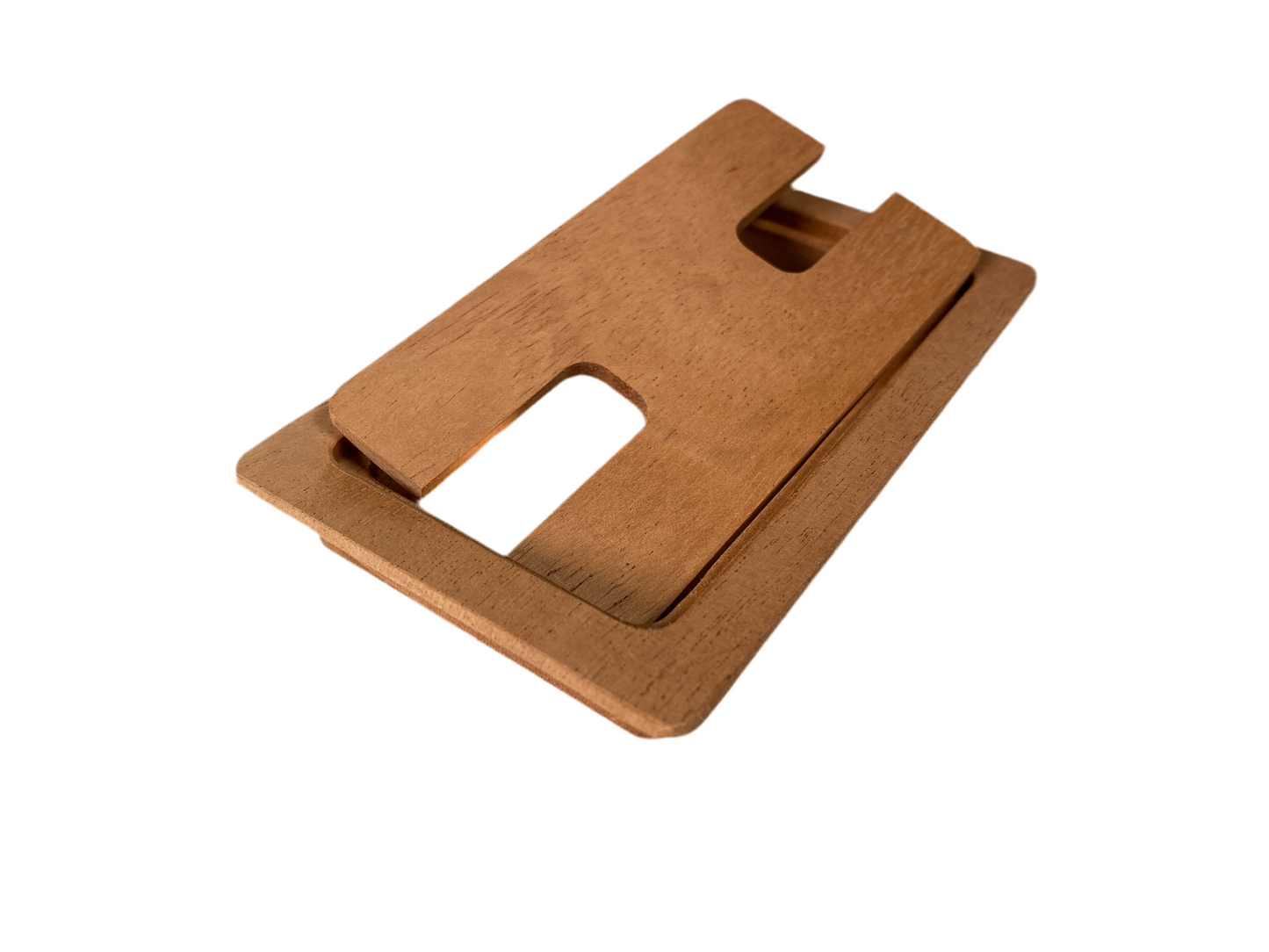 Mahogany Rectangle wood Cable Hole Grommet