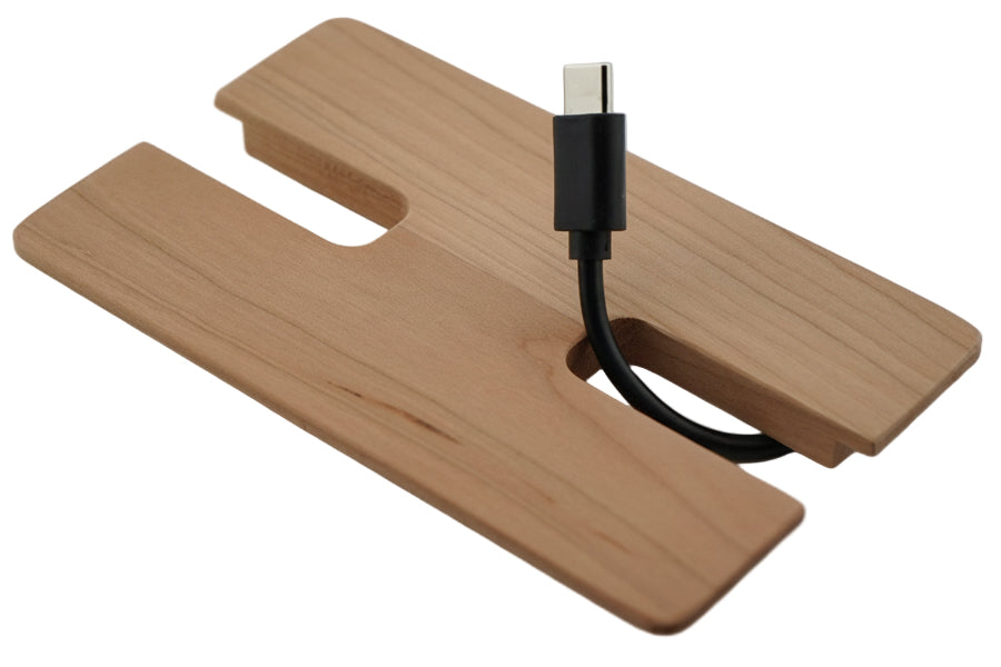 Square Wood Cable Hole Grommet