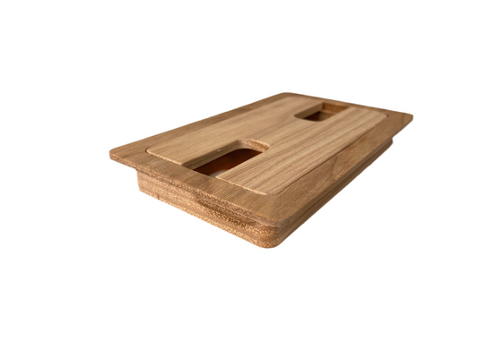 Hickory Grommet Wood Rectangle Cable Hole Grommet