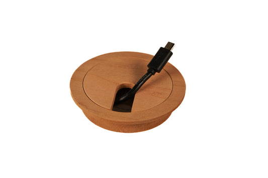 Cherry Wood Cable Hole Grommet