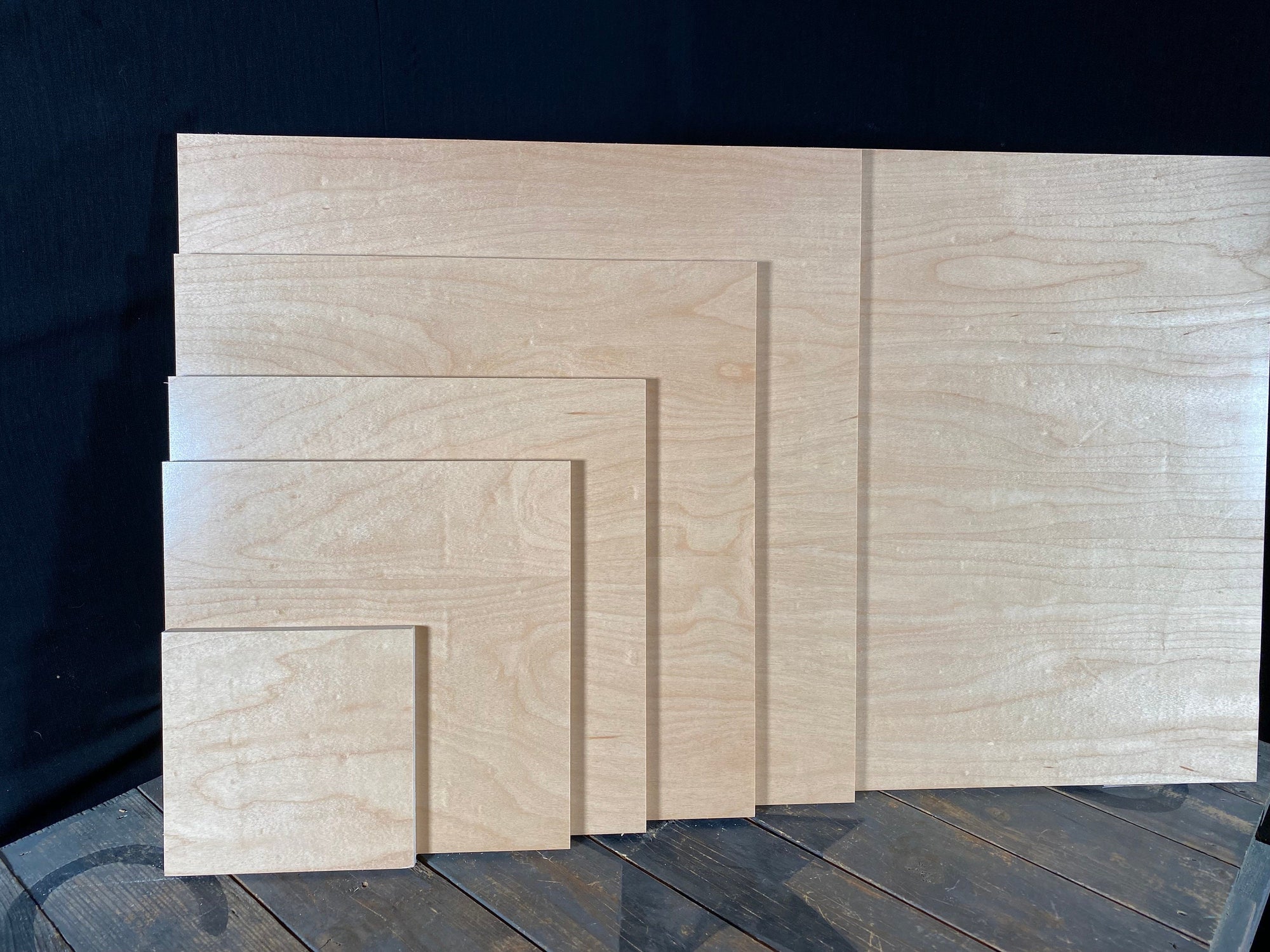 1/2" Maple Plywood Square: CNC Laser Cut, Prefinished