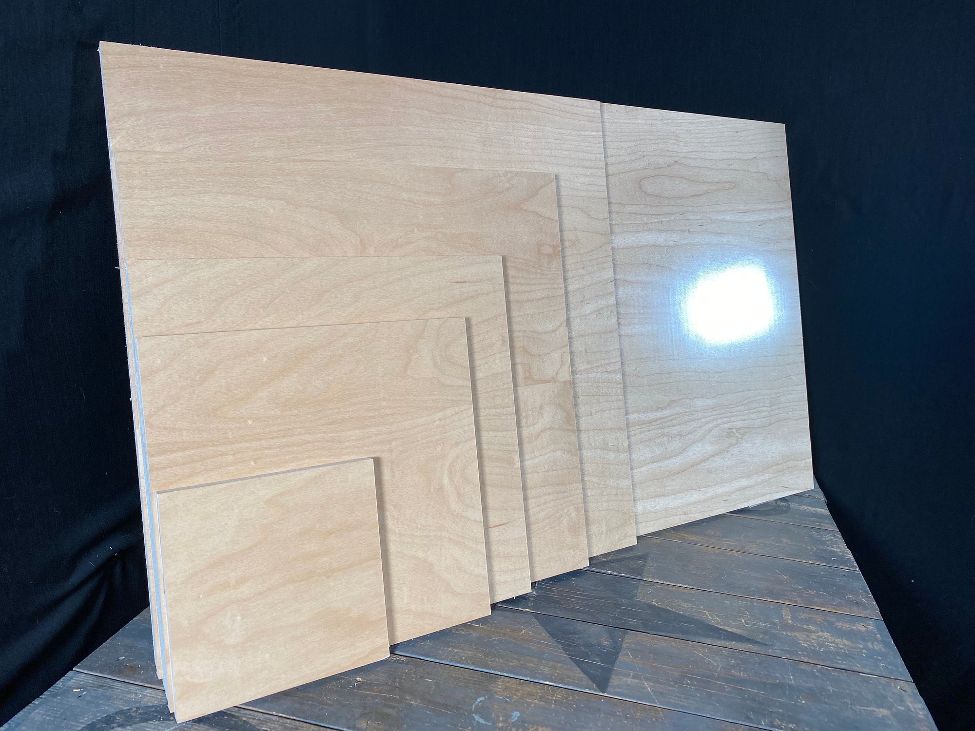 1/2" Maple Plywood Square: CNC Laser Cut, Prefinished