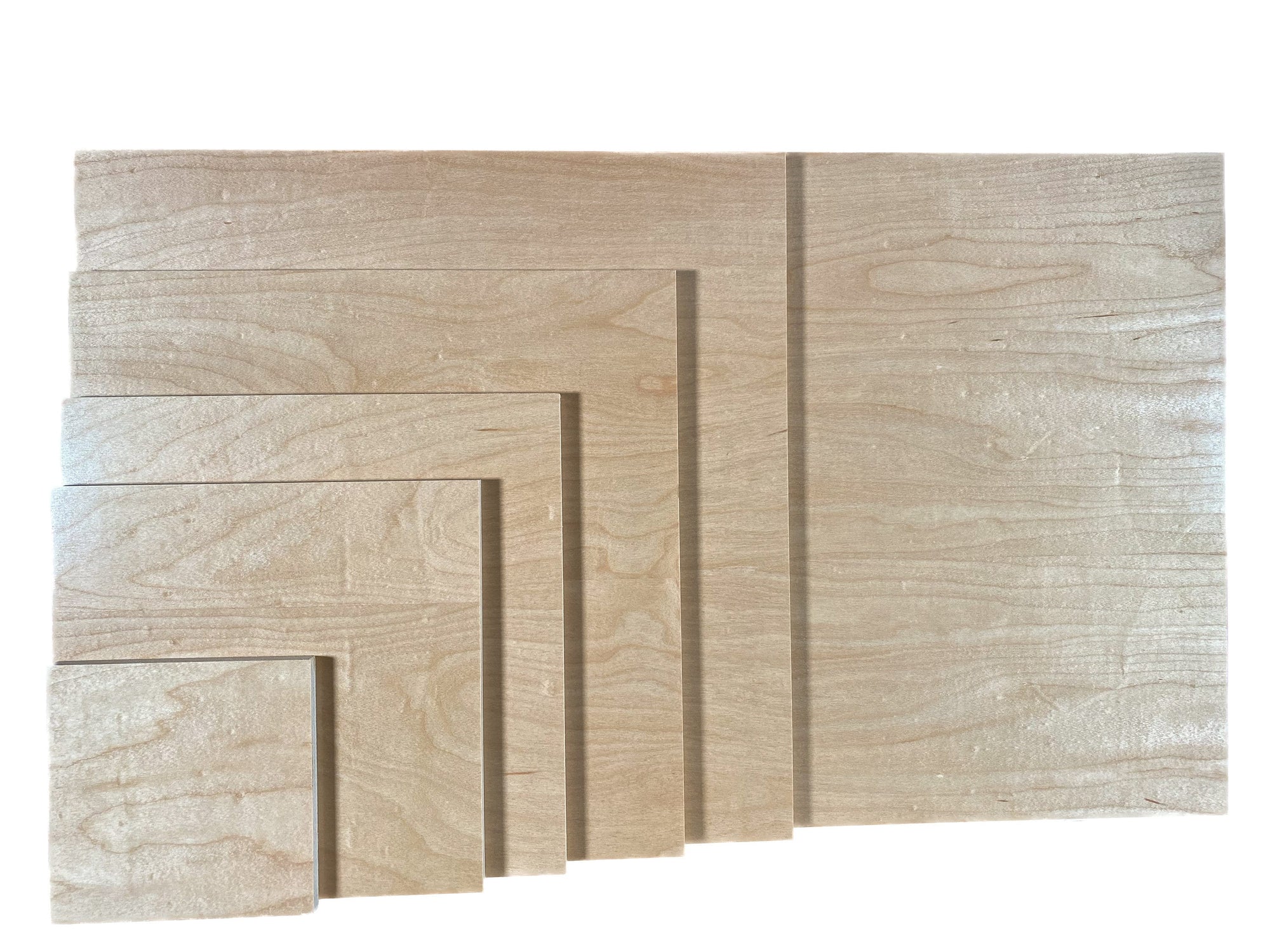 1/2" Maple Plywood Square: CNC Laser Cut, Prefinished