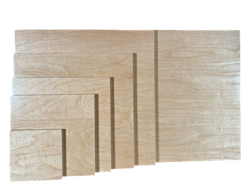 1/2" Maple Plywood Square: CNC Laser Cut, Prefinished