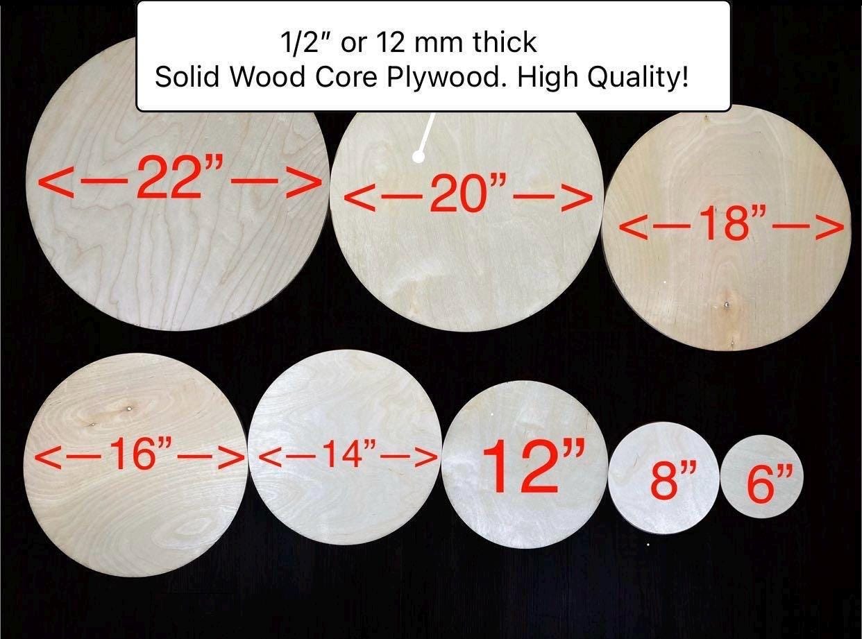 Birch Plywood Rounds: 1/2" Wood Circle for Signs, CNC Cut