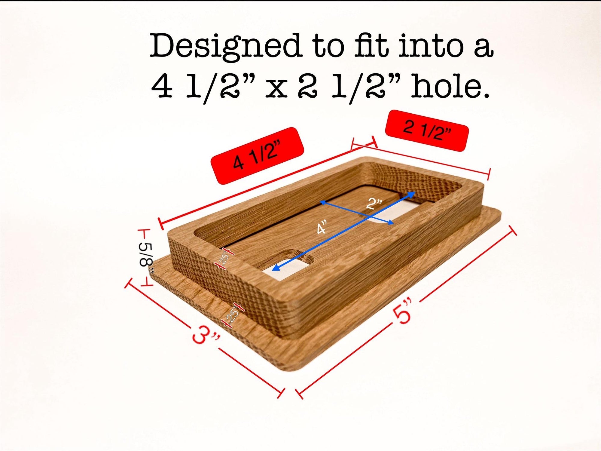 Wood Square Cable Hole Grommets